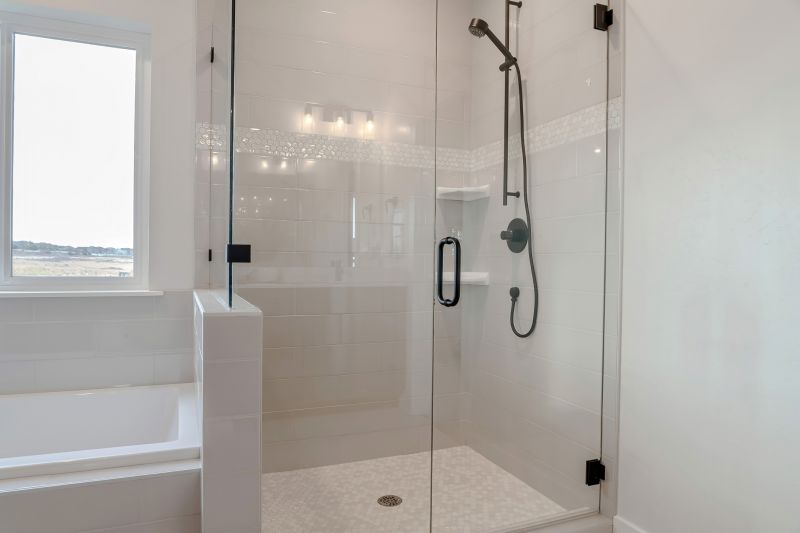 Sleek Black Frame Shower